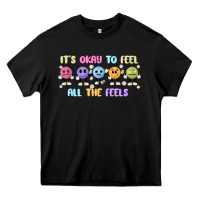 Black it's okay to feel all the feels Heavy Core Tee - MaliasSmallBusiness