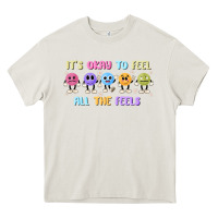 Cream it's okay to feel all the feels Heavy Core Tee - MaliasSmallBusiness