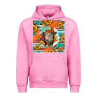 Fuchsia Pink Hereford Bull Urban Hoodie - LillyAllenDesigns