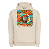 Pigment French Oak Hereford Bull Urban Hoodie - LillyAllenDesigns