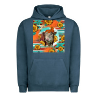 Pigment Midnight Navy Hereford Bull Urban Hoodie - LillyAllenDesigns