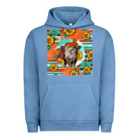 Pigment Pebble Blue Hereford Bull Urban Hoodie - LillyAllenDesigns