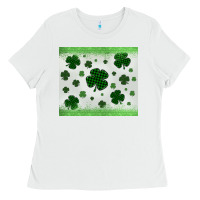 White shamrock Ladies Tee - MaliasSmallBusiness
