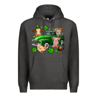 Charcoal Heather St. Patrick's farm animal truck Premium Hoodie - OliviaCreatesArt
