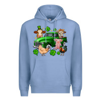 Colony Blue St. Patrick's farm animal truck Premium Hoodie - OliviaCreatesArt