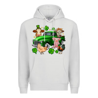 Dove Grey St. Patrick's farm animal truck Premium Hoodie - OliviaCreatesArt