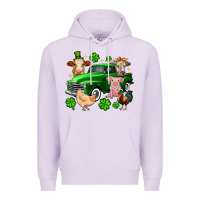 Lilac St. Patrick's farm animal truck Premium Hoodie - OliviaCreatesArt