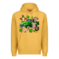 Mustard St. Patrick's farm animal truck Premium Hoodie - OliviaCreatesArt