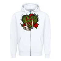 White love is wild with bullskull olivia Zipper Hoodie - OliviaCreatesArt