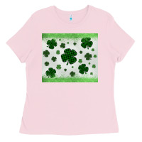 Bubblegum Pink shamrock Ladies Tee - MaliasSmallBusiness