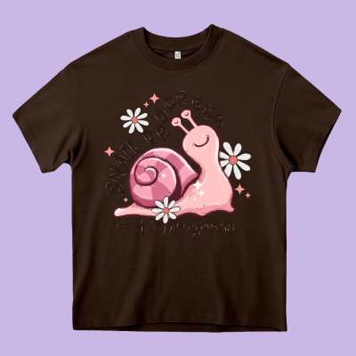 Snail Progress Is Stil Progress Heavy Core Tee Designed By Maliassmallbusiness