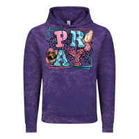 Cloud Purple Pray leopard frame Vintage Hoodie - LillyAllenDesigns