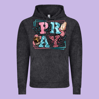 Pray Leopard Frame Vintage Hoodie Designed By Lillyallendesigns
