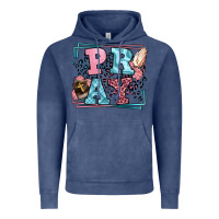 Vintage Denim Pray leopard frame Vintage Hoodie - LillyAllenDesigns