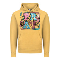 Vintage Mustard Pray leopard frame Vintage Hoodie - LillyAllenDesigns