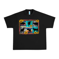 Black cow sunflower leopard Urban Heavy Tee - Artiststas