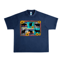 Navy cow sunflower leopard Urban Heavy Tee - Artiststas