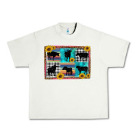 Pistachio cow sunflower leopard Urban Heavy Tee - Artiststas
