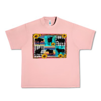 Salmon cow sunflower leopard Urban Heavy Tee - Artiststas