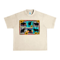 Sandshell cow sunflower leopard Urban Heavy Tee - Artiststas