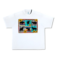 White cow sunflower leopard Urban Heavy Tee - Artiststas