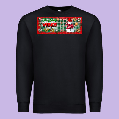 Christmas Vibes Only Premium Sweatshirt Designed By Bundleandbundleshop