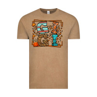 Vintage Coffee Fall Autumn Leopard Gigi Vintage Tee - LillyAllenDesigns