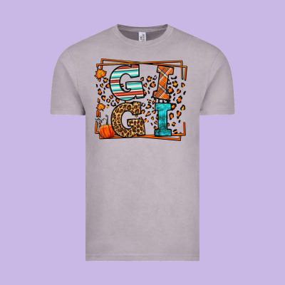 Fall Autumn Leopard Gigi Vintage Tee Designed By Lillyallendesigns