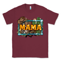 Burgundy mama cowboy western font cactuslove mom Classic Tee - LillyAllenDesigns