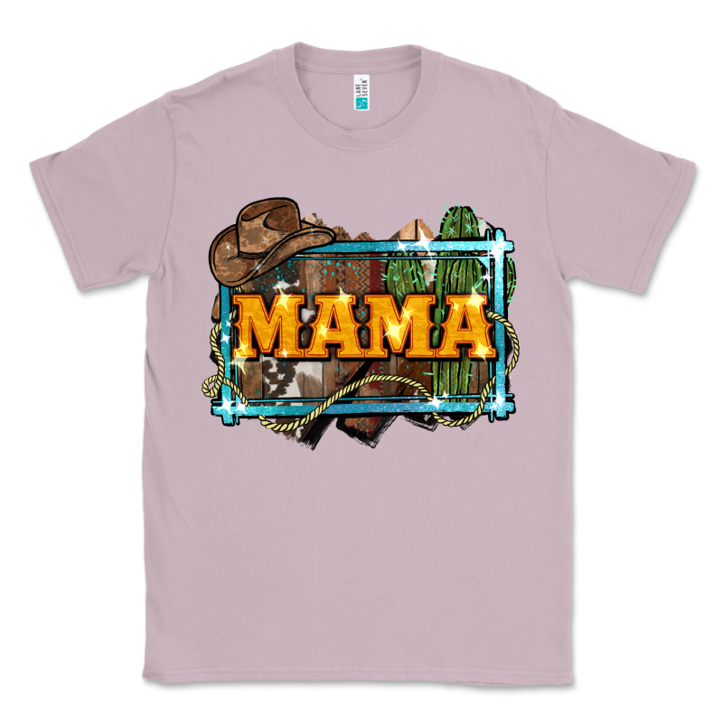 Mama Cowboy Western Font Cactuslove Mom Classic Tee by LillyAllenDesigns | Teevron