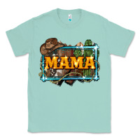Seafoam mama cowboy western font cactuslove mom Classic Tee - LillyAllenDesigns