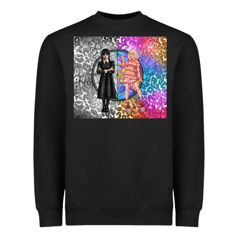Gothic Girl And Colorful Girl Best Friends Heavyweight Sweatshirt by TumblerDesignByShophia | Teevron