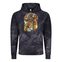 Cloud Black Western Rabbit with Crosses Vintage Hoodie - LillyAllenDesigns