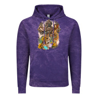 Cloud Purple Western Rabbit with Crosses Vintage Hoodie - LillyAllenDesigns