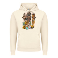 Vintage Artic Western Rabbit with Crosses Vintage Hoodie - LillyAllenDesigns