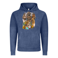 Vintage Denim Western Rabbit with Crosses Vintage Hoodie - LillyAllenDesigns