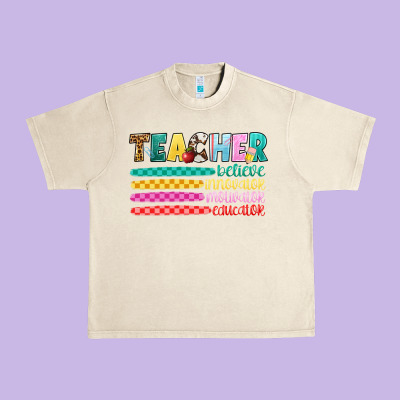 Teacher Believe Urban Heavy Tee Designed By Artiststas
