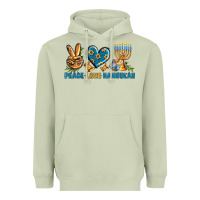 Matcha Peace Love Hannukah Heavyweight Hoodie - BundleAndBundleShop
