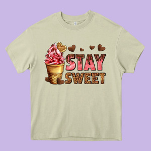 Stay Sweet Heavy Core Tee Designed By Adodesignshop