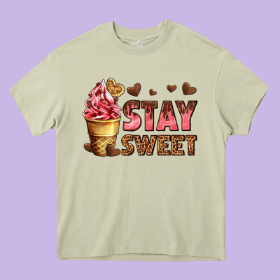 Stay Sweet Heavy Core Tee Designed By Adodesignshop