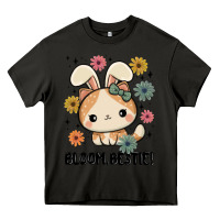 Asphalt bloom bestie cat Heavy Core Tee - MaliasSmallBusiness