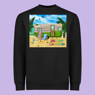 Summer Caravan Life Heavyweight Sweatshirt Designed By Tumblerdesignbyshophia