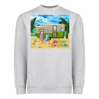 Heather Grey summer caravan life Heavyweight Sweatshirt - TumblerDesignByShophia