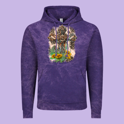 Western With Crosses Vintage Hoodie Designed By Lillyallendesigns