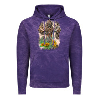 Cloud Purple Western with Crosses Vintage Hoodie - LillyAllenDesigns