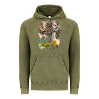Vintage Olive Western with Crosses Vintage Hoodie - LillyAllenDesigns