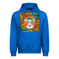 Cobalt charolais cow Urban Hoodie - LillyAllenDesigns