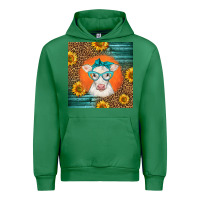 Emerald charolais cow Urban Hoodie - LillyAllenDesigns