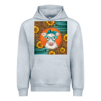 Heather Grey charolais cow Urban Hoodie - LillyAllenDesigns