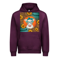 Mauve Wine charolais cow Urban Hoodie - LillyAllenDesigns
